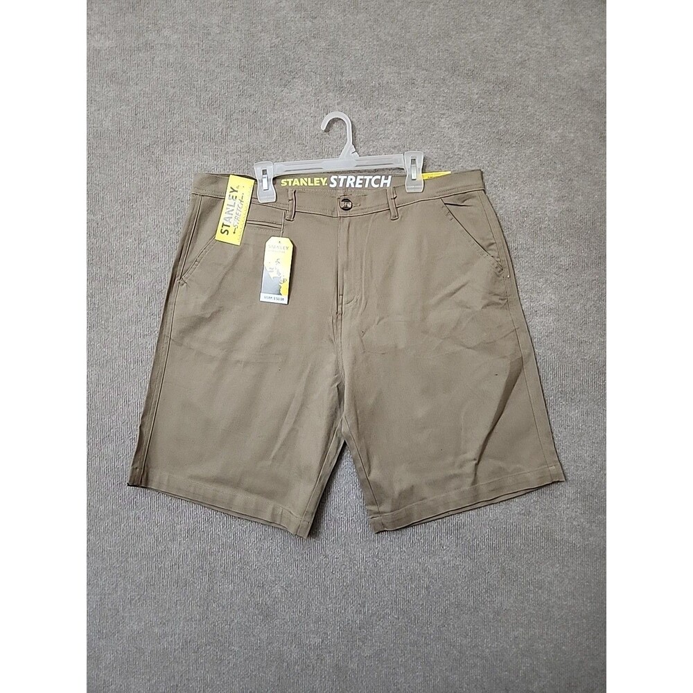 Stanley Workwear Shorts Mens 40 Khaki Brown Stretch NEW